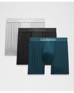lululemon – Soft Stretch Active Boxers Briefs 3 Pack – 5" – – Size Large - Blue