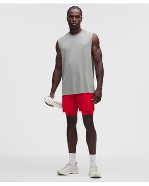 lululemon – License To Train Lined Shorts – 7" – /Neon – Size Large - Red