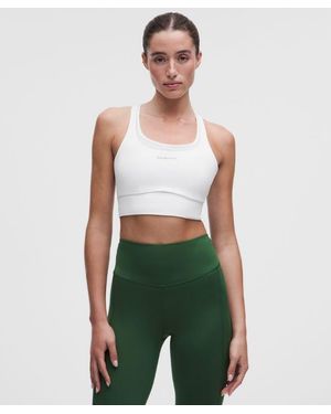 lululemon – Energy Longline Sports Bra With Storage Evolve Medium Support, B/C Cup – – Size Large - Green