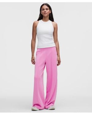 lululemon – Softstreme Pintuck High-Rise Wide-Leg Trousers Regular – – Size Large - Pink