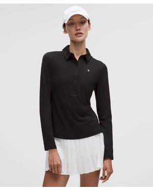 lululemon Quick-Dry Long-Sleeve Polo Shirt - Black