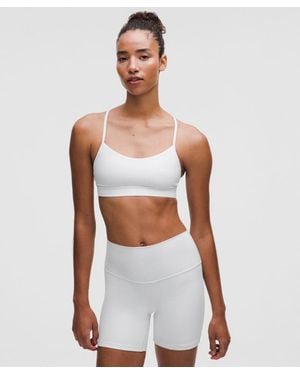 lululemon – Flow Y Sports Bra Nulu Light Support, A–C Cups – – Size 16 - Grey