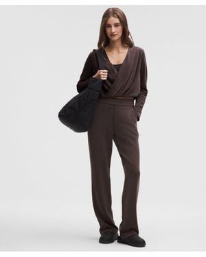 lululemon – Softstreme High-Rise Straight-Leg Trousers Regular – – Size Small - Black