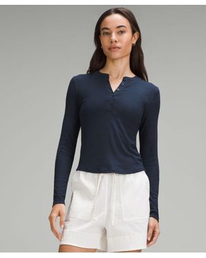 lululemon Hold Tight Long-Sleeve Henley - Blue