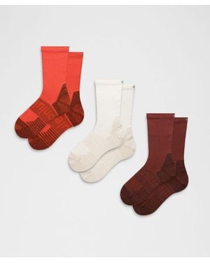 lululemon Power Stride Cushion Crew Socks - Red