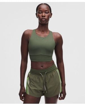 lululemon – Energy High-Neck Longline Sports Bra Evolve Medium Support, B-D Cups – – Size Large - Green