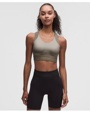 lululemon – License To Train Racerback Shine Sports Bra Medium Support, B/C Cup – – Size Large - Black