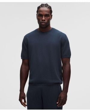 lululemon – Knit T-Shirt – Cotton-Blend – – Size Large - Blue
