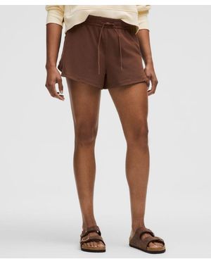 lululemon Soft Jersey Mid-Rise Curved-Hem Shorts 3" - Grey