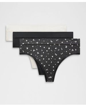 lululemon – Underease High-Rise Thong Underwear 3 Pack – – Size Large - Black