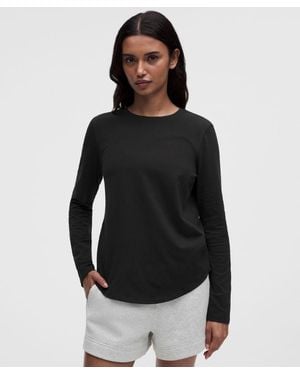 lululemon Love Modal Fleece Long Sleeve Shirt - Black