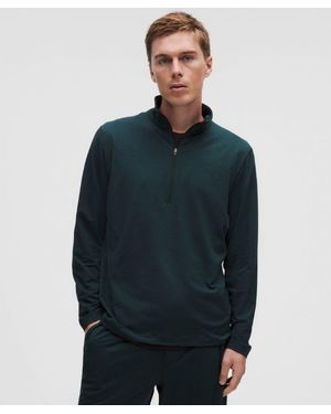 lululemon – Soft Jersey Half Zip Long-Sleeve Top – – - Blue