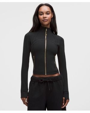 lululemon Define Cropped Jacket Nulu - Colour Black/gold - Size 12