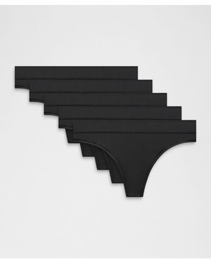 lululemon – Underease Mid-Rise Thong Underwear 5 Pack – – Size Large - Black