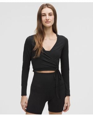 lululemon Nulu Long-Sleeve Cropped Wrap - Black