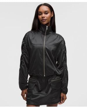 lululemon – Stretch Satin Bomber Jacket – – Size Large - Black