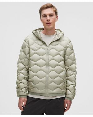 lululemon – Featherweight 900-Down-Fill Quilted Hooded Jacket – /Pastel – Size Large - Grey