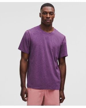 lululemon – Soft Jersey Short-Sleeve Shirt – – Size Large - Purple