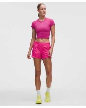 lululemon Hotty Hot High-Rise Lined Short 4" - Pink
