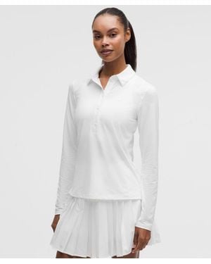 lululemon Quick-Dry Long-Sleeve Polo Shirt - White