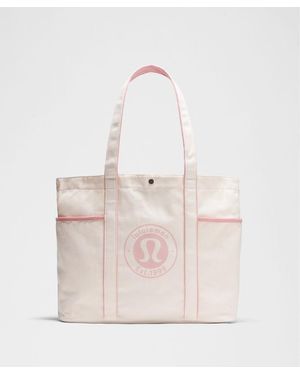 lululemon Daily Multi-Pocket Canvas Tote Bag 20L - Pink