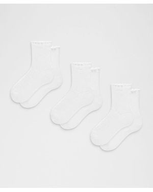 lululemon Lettuce Edge Quarter Socks - White