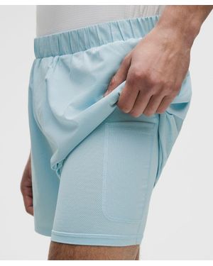 lululemon Mile Maker Ripstop Lined Short 6" - Blue