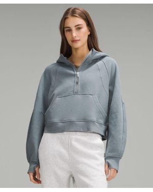 lululemon – Scuba Oversized Half-Zip Hoodie – – Size 6 - Blue