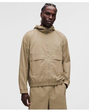 lululemon – Uv-Protective Stash And Dash Windbreaker Jacket – Colour Khaki – Size Large - Natural