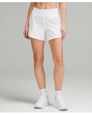 lululemon Track That High-Rise Lined Short 5" - White