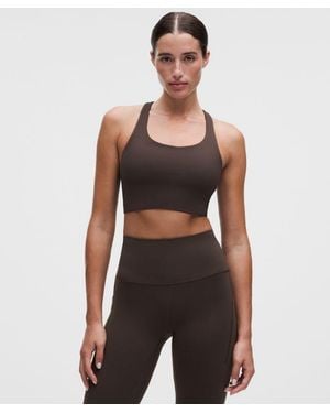 lululemon – Energy Longline Sports Bra Medium Support, B-D Cups Evolve – – Size Large - Black