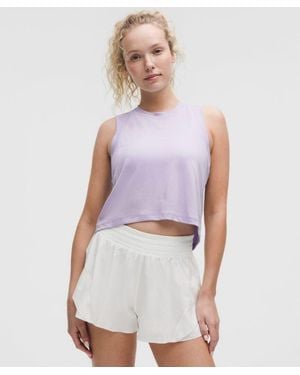 lululemon – Swiftly High-Low Cropped Tank Top – /Pastel – Size 18 - Purple