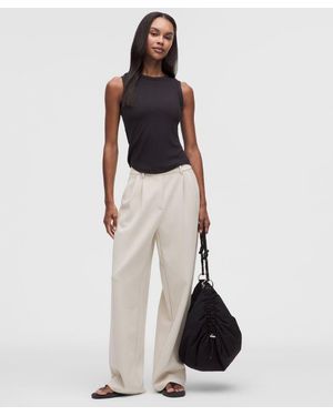 lululemon – Daydrift High-Rise Wide-Leg Trousers Regular Twill – Colour Khaki – Size Large - White
