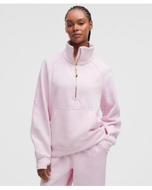 lululemon – Scuba Oversized Funnel-Neck Half Zip Sweatshirt Long – – Size Medium/Large - Pink