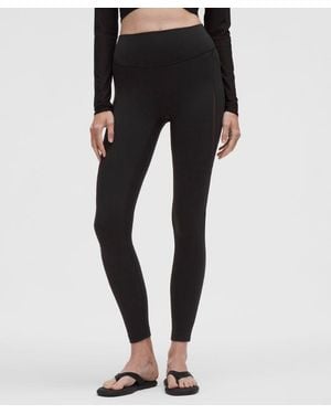 lululemon – Nulu High-Rise Mesh-Panel Tight Leggings – 25" – – Size 4 - Black