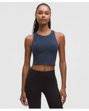 lululemon – Swift Speed Cropped Tank Top B/C Cup – – Size 4 - Blue