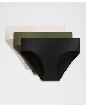 lululemon – Invisiwear Mid-Rise Bikini Underwear 3 Pack – – Size Large - Black