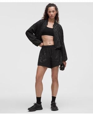 lululemon – Monogram Satin High-Rise Track Shorts – 4" – – Size Large - Black
