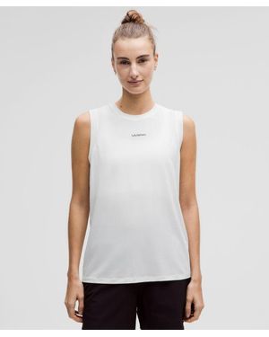 lululemon Jersey Training Muscle Tank Top Long - White
