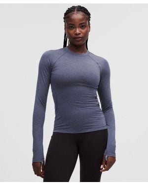 lululemon – Merino Crewneck Base Layer – Wool-Blend – – Size Large - Blue