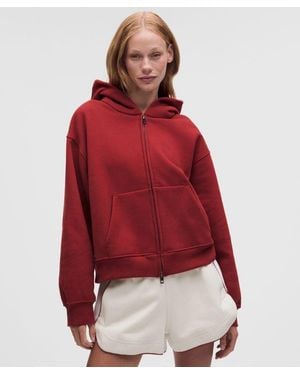 lululemon – Steady State Superloft Full Zip Hoodie Hoodie – – Size Large - Red