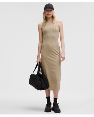lululemon All Aligned Ribbed Midi Dress - Natural