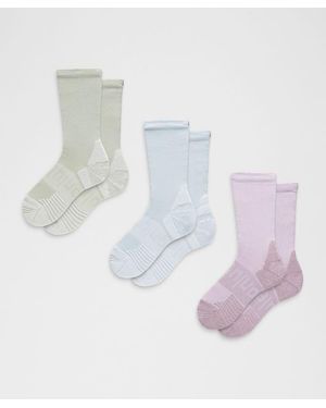 lululemon – Power Stride Cushion Crew Socks 3 Pack – – Size Large - Multicolour