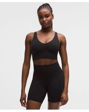 lululemon – Focuser V-Neck Sports Bra Light Support, C/D Cup – – Size Large - Black