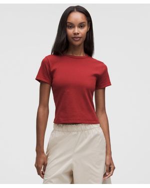 lululemon – Little Ribbed Tee – – Size Large - Red