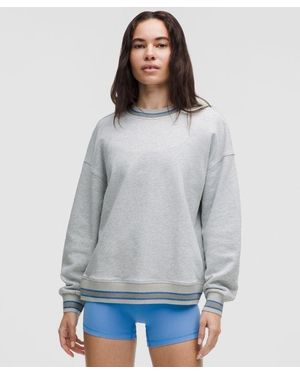 lululemon – Perfectly Oversized Ringer Crew Sweatshirt – Colour Light/ – - Grey