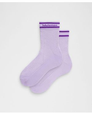 lululemon Open Knit Quarter Socks - Purple