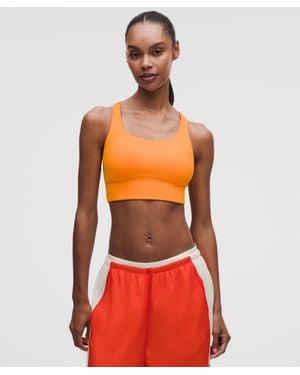 lululemon – Energy Longline Sports Bra Medium Support, B-D Cups Evolve – – Size Large - Red