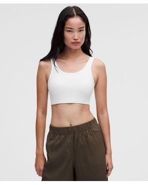 lululemon – Nulu Ribbed Scoopneck Sports Bra Light Support, B/C Cup – – Size Large - White
