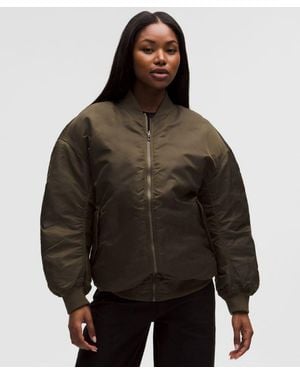 lululemon Reversible Oversized 600-Down-Fill Bomber Jacket - Black